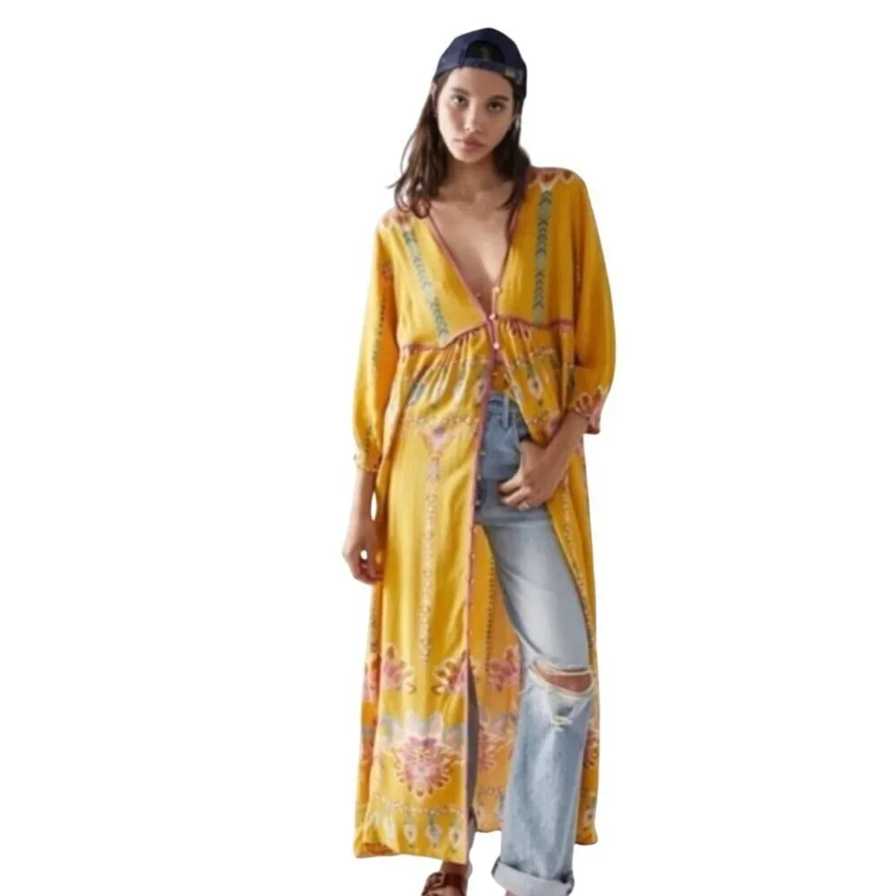 Free People Foley Dress Daylight Combo Dress And Under Dress Bohemian Size M